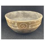 Caddo Bowl nice engraving solid Indian Artifact Ar