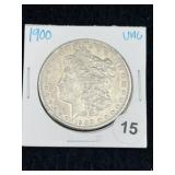 1900 UNC Morgan Silver Dollar Coin