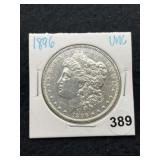 1896 UNC Morgan Silver Dollar Coin