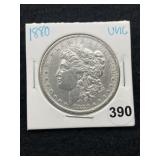 1880 UNC Morgan Silver Dollar Coin