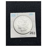 1881 S UNC Morgan Silver Dollar Coin