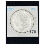 1885 UNC Morgan Silver Dollar Coin