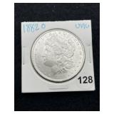 1882 O UNC Morgan Silver Dollar Coin