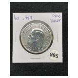 1 Ounce .999 Fine Silver Round Coin