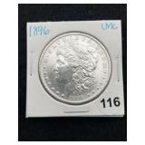 1896 UNC Morgan Silver Dollar Coin