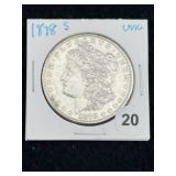 1878 S UNC Morgan Silver Dollar Coin