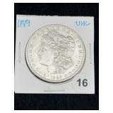 1889 UNC Morgan Silver Dollar Coin