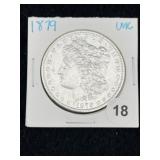 1879 UNC Morgan Silver Dollar Coin