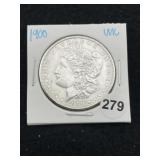 1900 UNC Morgan Silver Dollar Coin