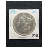 1886 UNC Morgan Silver Dollar Coin