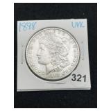 1898 UNC Morgan Silver Dollar Coin