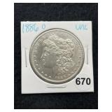 1886 O UNC Morgan Silver Dollar Coin