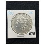 1900 UNC Morgan Silver Dollar Coin