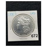 1881 S UNC Morgan Silver Dollar Coin