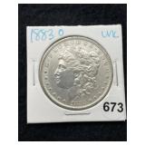 1883 O UNC Morgan Silver Dollar Coin