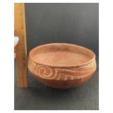 Caddo Bowl great paint & engraving minor repair