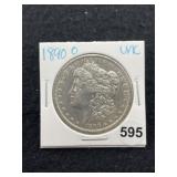 1890 O UNC Morgan Silver Dollar Coin