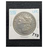 1888 UNC Morgan Silver Dollar Coin