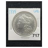 1884 UNC Morgan Silver Dollar Coin