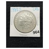 1882 S UNC Morgan Silver Dollar Coin