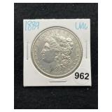 1889 UNC Morgan Silver Dollar Coin