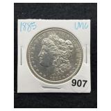 1885 UNC Morgan Silver Dollar Coin