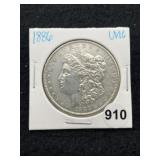 1886 UNC Morgan Silver Dollar Coin