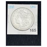 1880 UNC Morgan Silver Dollar Coin