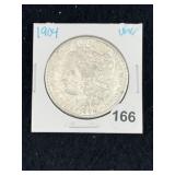 1904 UNC Morgan Silver Dollar Coin
