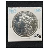 1903 UNC Morgan Silver Dollar Coin