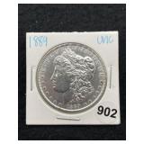 1889 UNC Morgan Silver Dollar Coin
