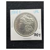 1884 O UNC Morgan Silver Dollar Coin