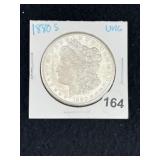 1880 S UNC Morgan Silver Dollar Coin