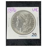 1896 UNC Morgan Silver Dollar Coin