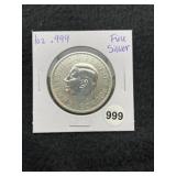 1 Ounce .999 Fine Silver Round Coin