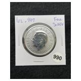 1 Ounce .999 Fine Silver Round Coin