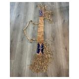 Beaded Gun Scabbard with fringe 47"
