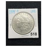 1899 O UNC Morgan Silver Dollar Coin