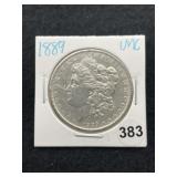 1889 UNC Morgan Silver Dollar Coin