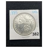 1885 UNC Morgan Silver Dollar Coin