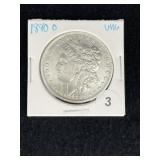 1890 O UNC Morgan Silver Dollar Coin