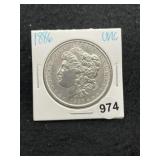 1886 UNC Morgan Silver Dollar Coin