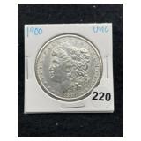 1900 UNC Morgan Silver Dollar Coin