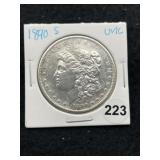 1890 S UNC Morgan Silver Dollar Coin