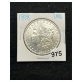 1898 UNC Morgan Silver Dollar Coin