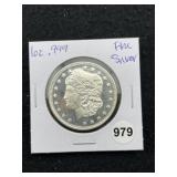 1 Ounce .999 Fine Silver Round Coin
