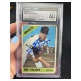 1966 Topps Jim Palmer Hand Signed Authentic Autogr