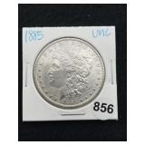 1885 UNC Morgan Silver Dollar Coin