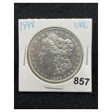 1898 UNC Morgan Silver Dollar Coin