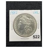 1882 UNC Morgan Silver Dollar Coin